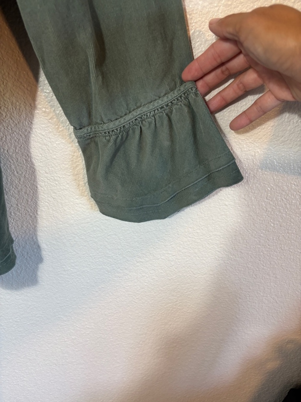 J Jill 100% sage green cotton cropped sleeve corduroy blazer size extra small - Picture 4 of 6
